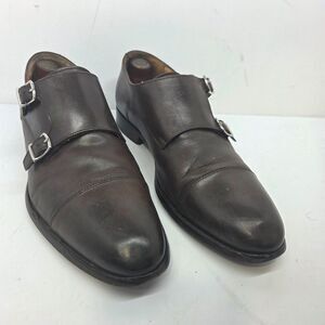 Suit Supply Mens Brown Leather Double Monk Strap Shoes Size US 9.5 M EUR 42.5